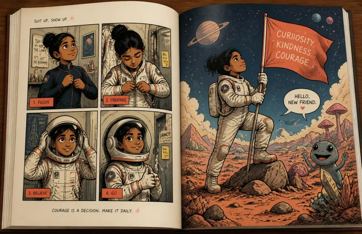 Sample book spread