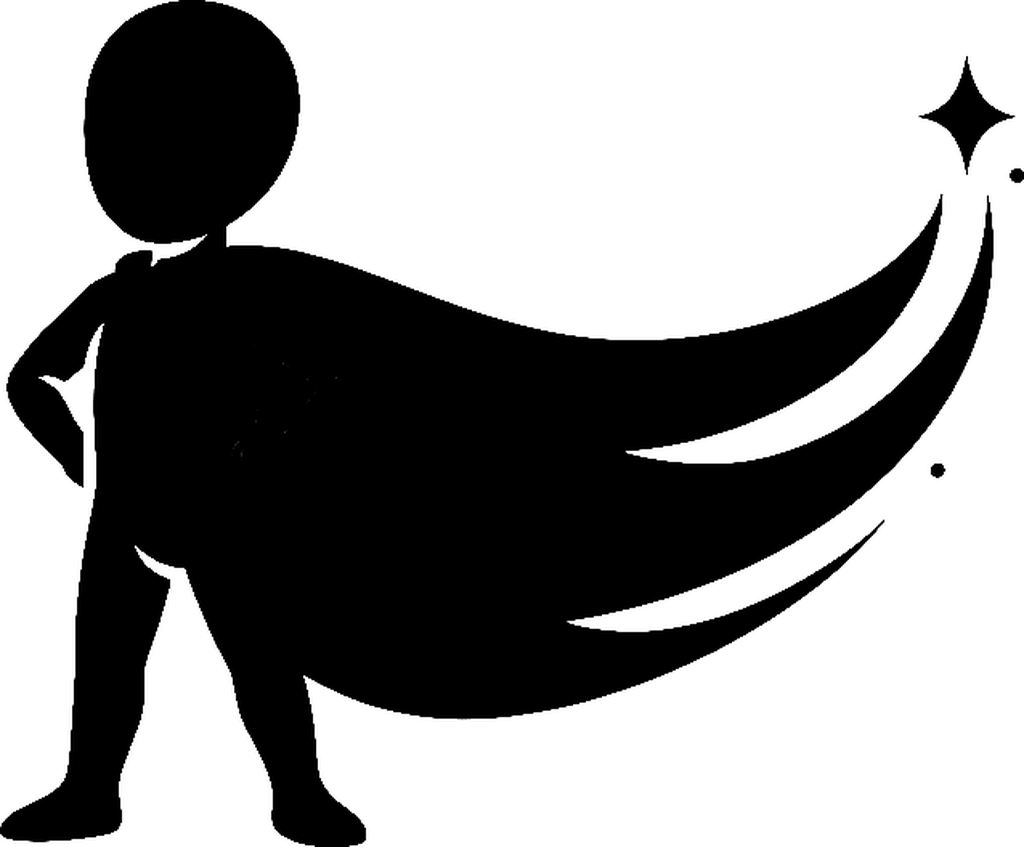 Icon — black — Once Upon A Hero brand asset